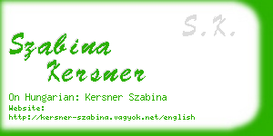 szabina kersner business card